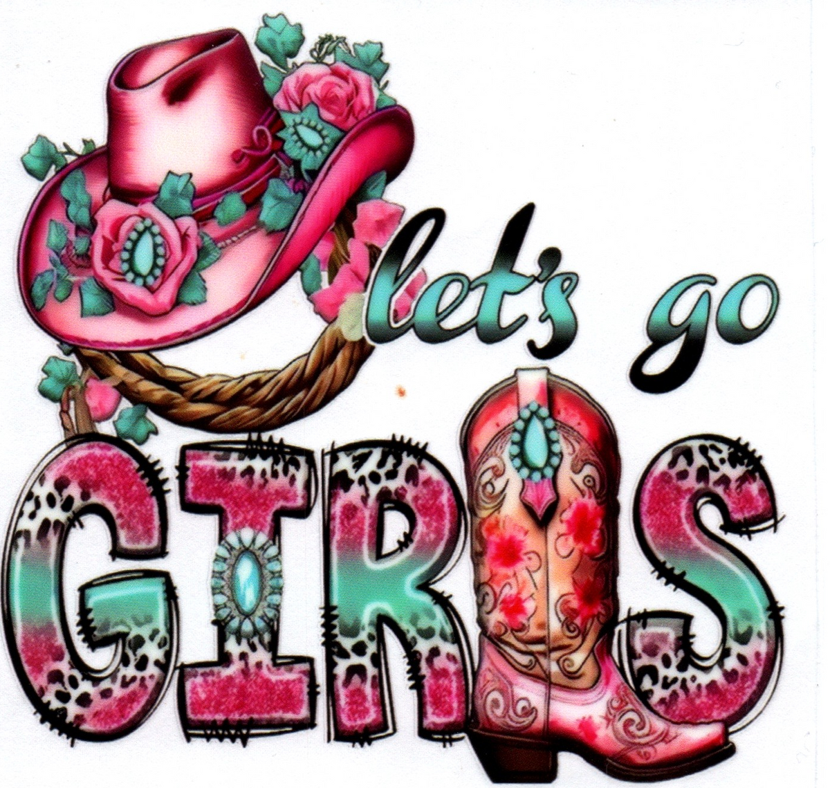 Let's go girls Pink Single Decal 7
