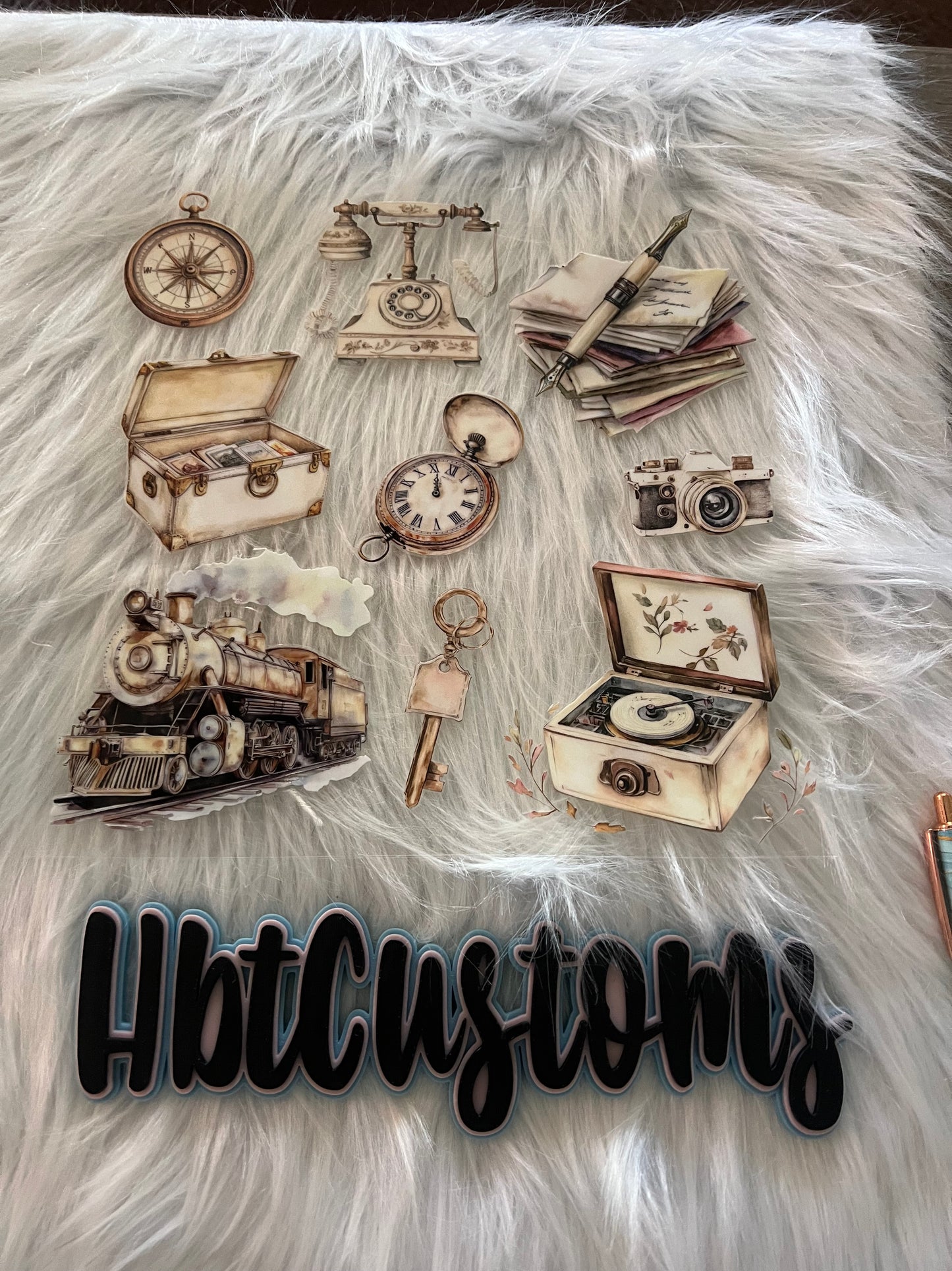 Vintage Travel Element 10 x 10