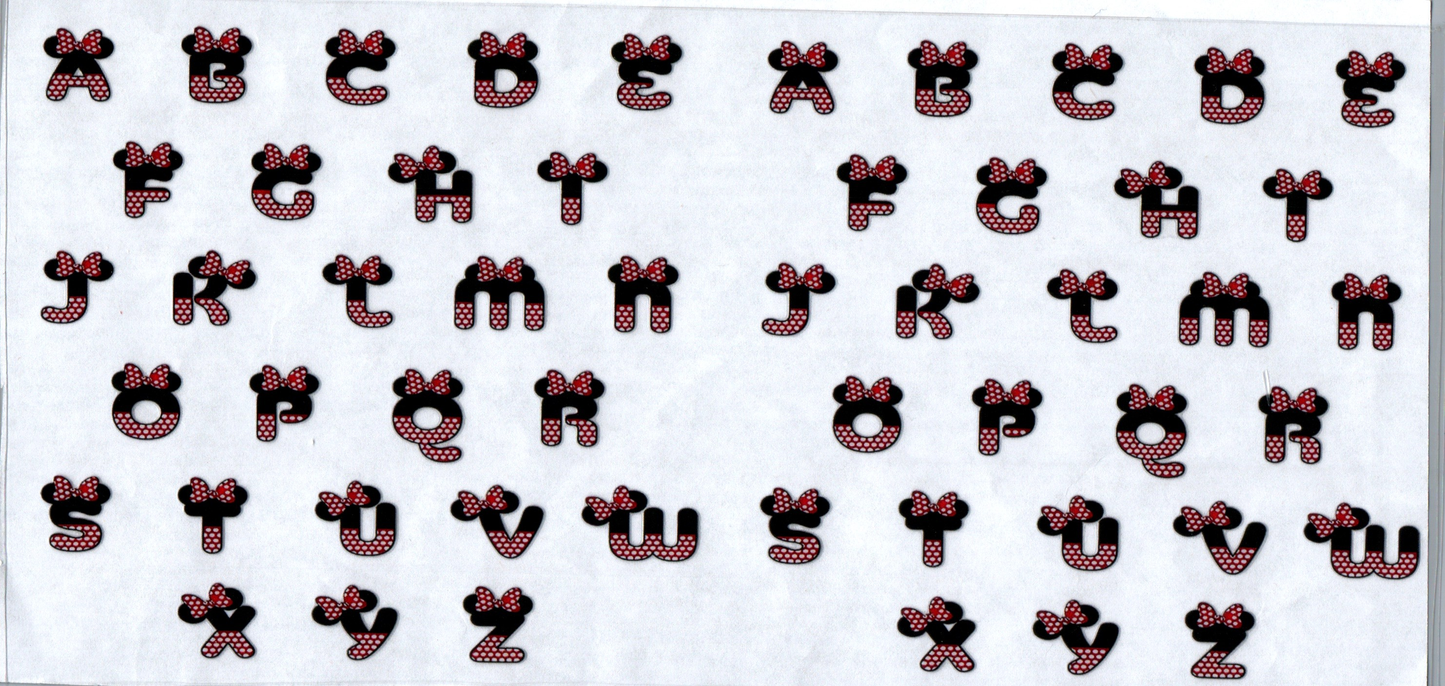 16 oz Girl Mouse Letters 8