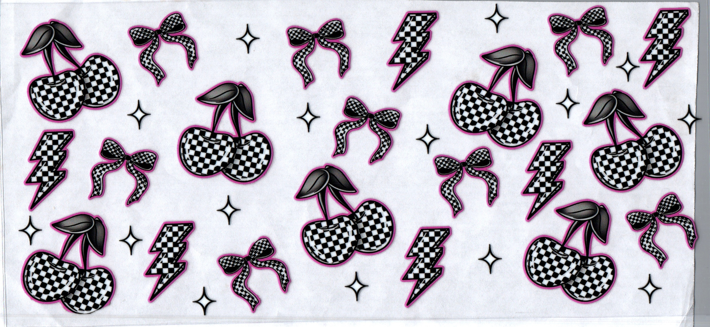 16oz Checkered Cherries and Lighting Bolts 8