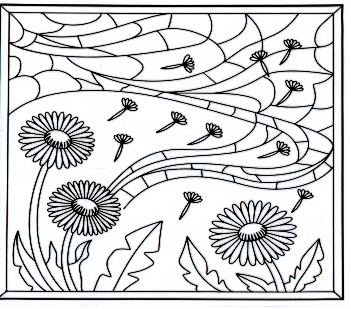 dandelion seedlings stained glass 20oz 8