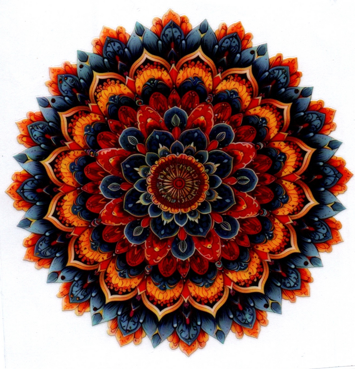 Red/Orange/Blue Mandela 8 Single Decal