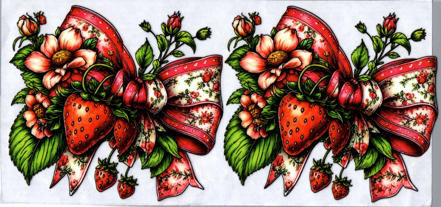 16 oz Strawberry bow 83