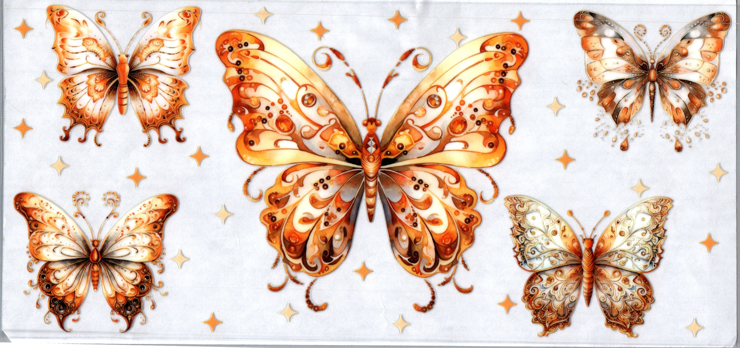16oz Gold & Yellow Butterflies 85