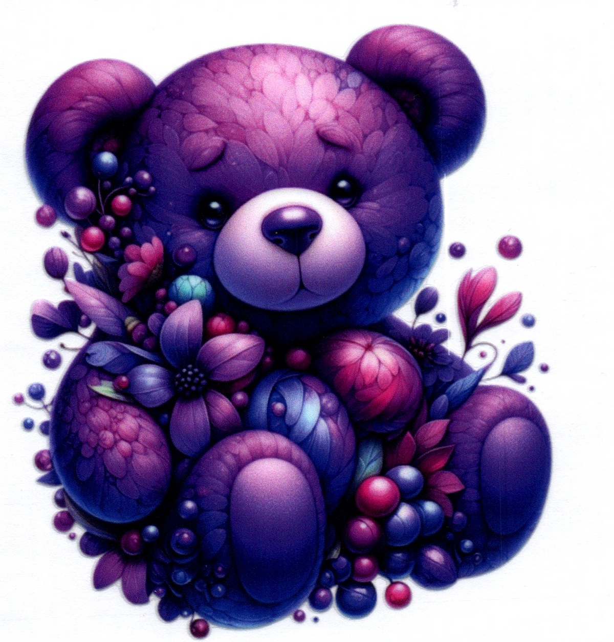 Purple Bear Single Decal 85