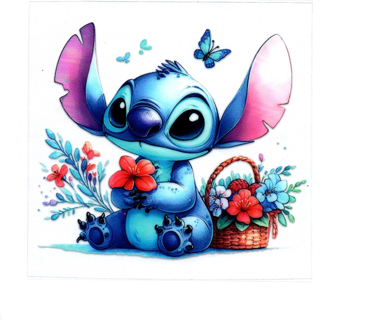 blue guy flower basket DECALS 86