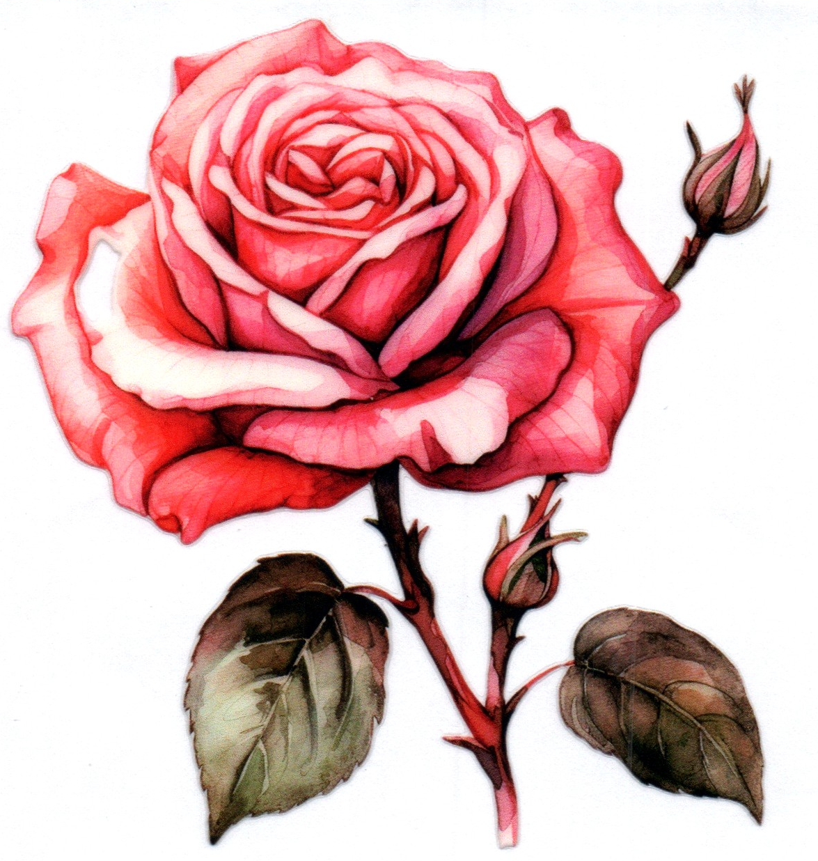 Pink Rose Misc. Single Decal 87
