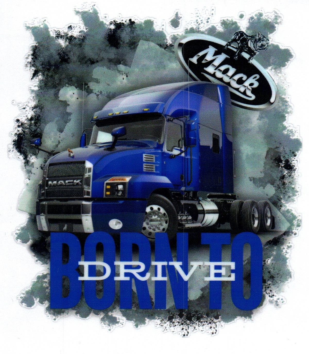 Mack Semi Born to Drive Misc. Single Decal 92
