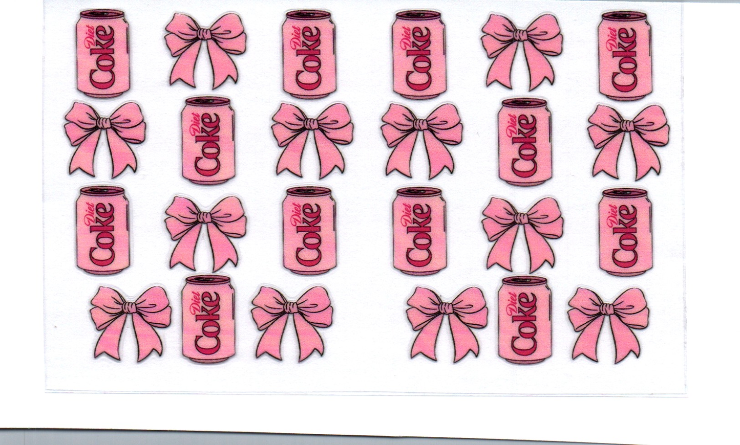 Pink Diet Coke w/bows Spray Bottle Wrap 9