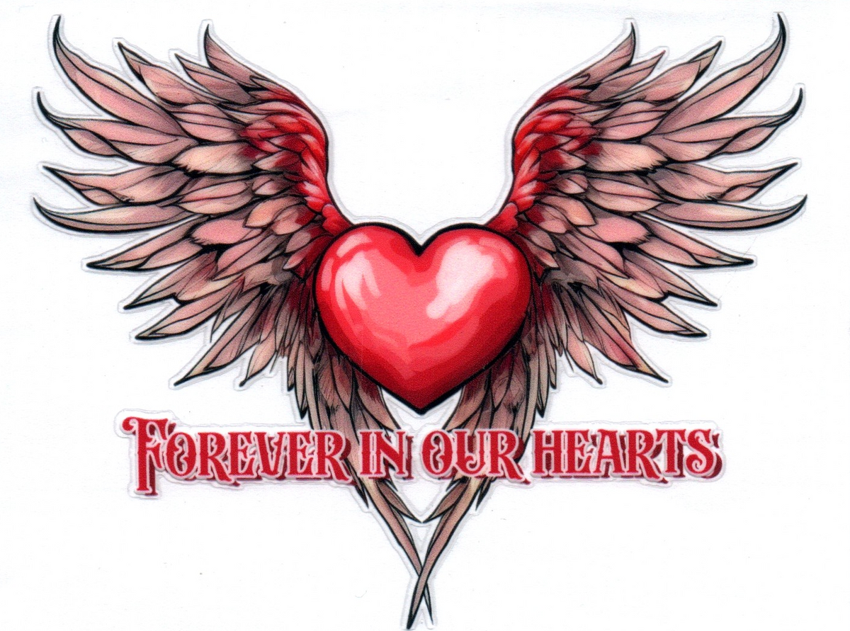 Forever in our hearts wings Single Decal 9