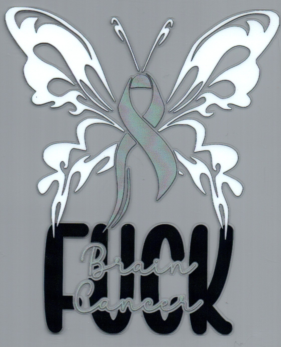 Fuck Brain Cancer Awareness Single Decal 98