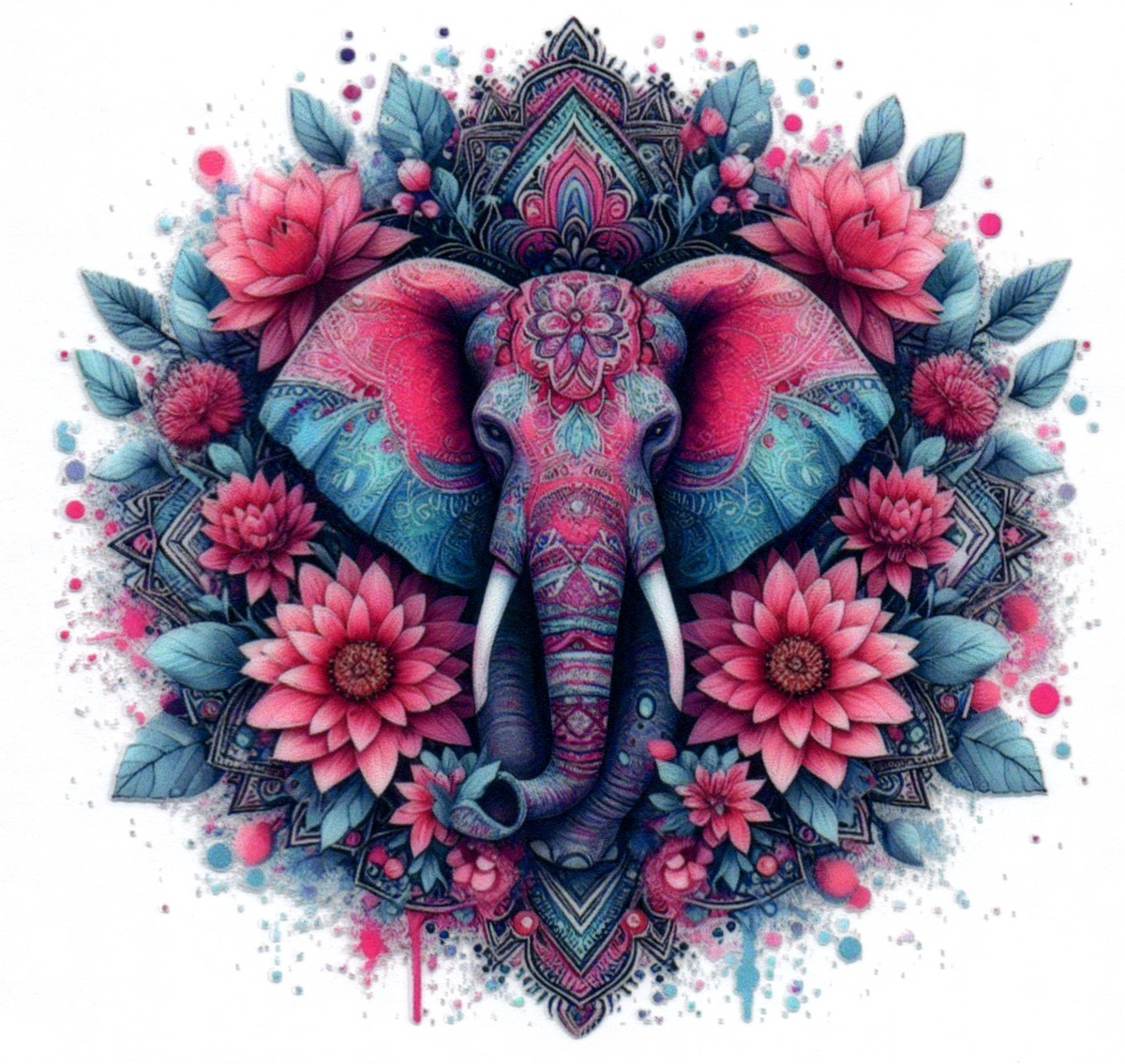 Tribal Elephant Single Decal 98