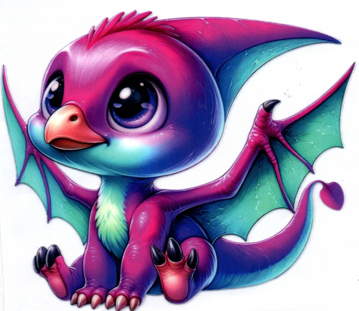 Purple Baby tetradactyl Single Decal 9