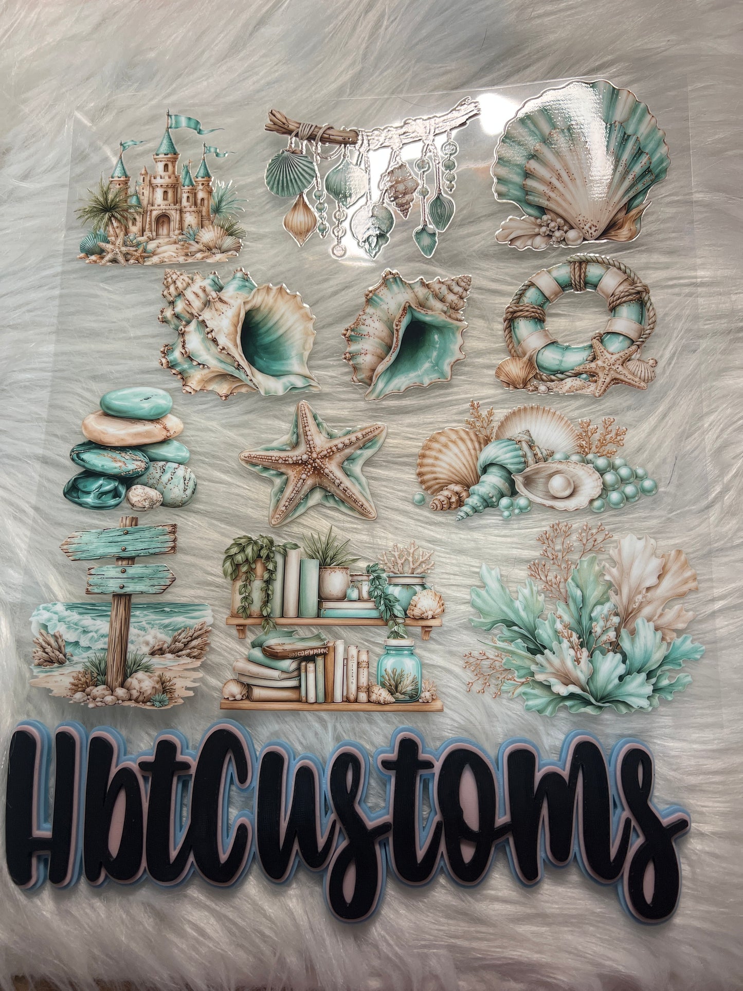 Teal Beach Theme Element