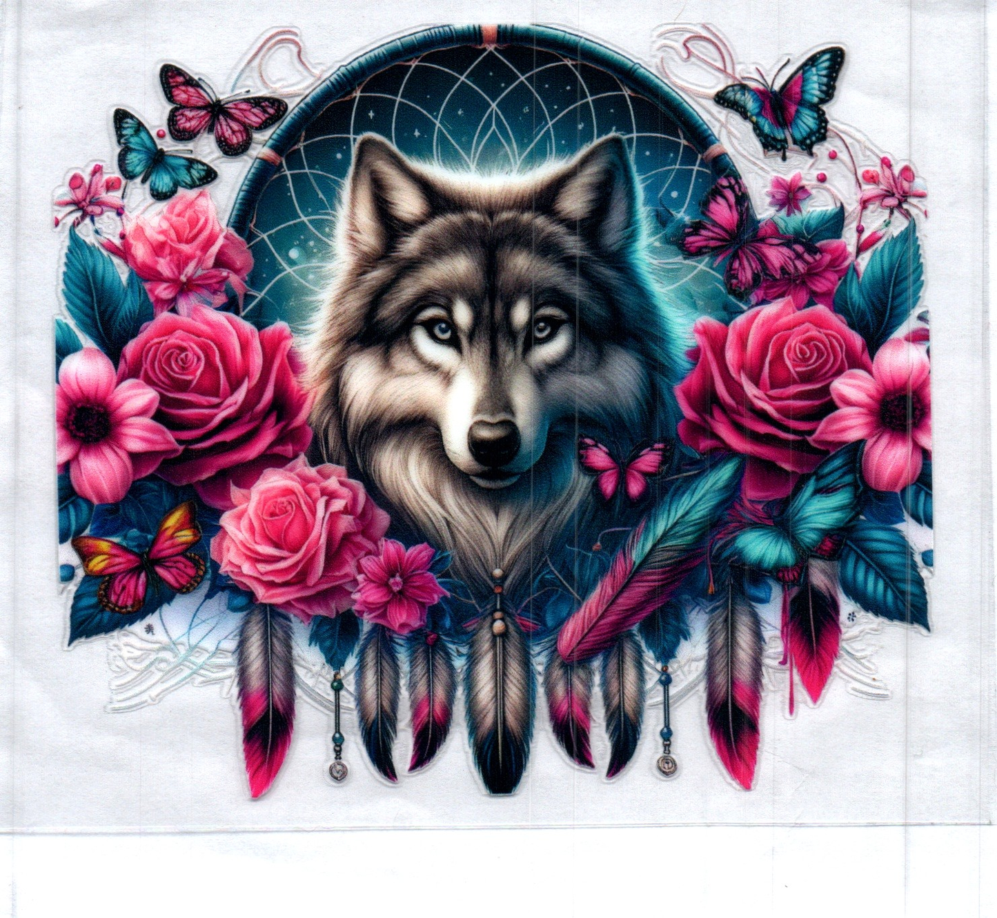 Wolf in dream catcher Animal Decal