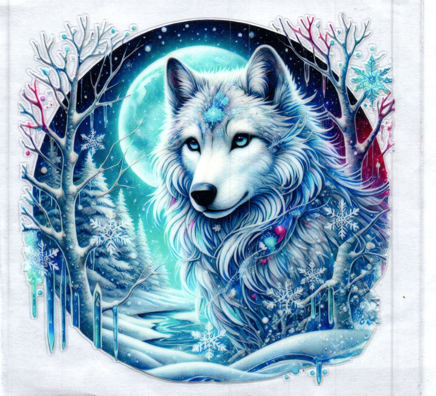 Mystical Winter Wolf Animal Decal