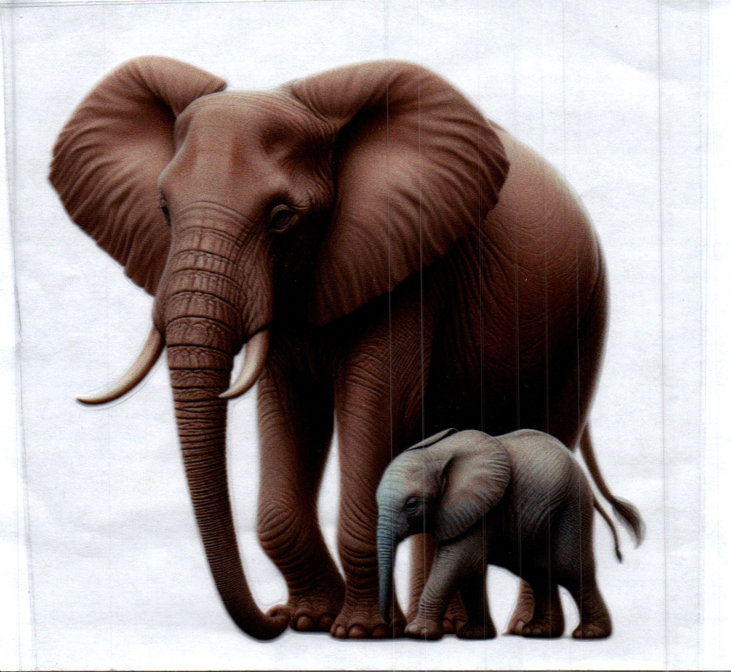 Mom n Baby Elephant Animal Decal