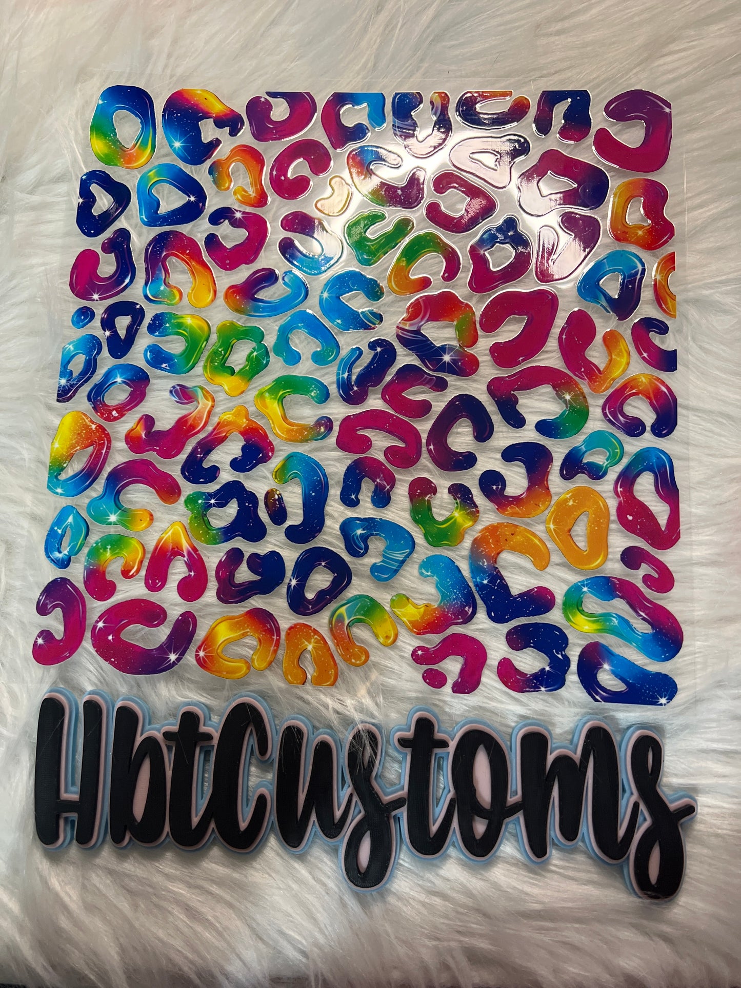 Rainbow Cheetah Print Element