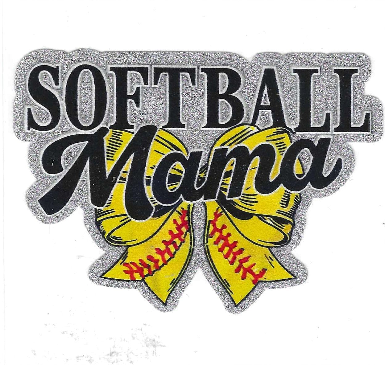 Softball Mama Glitter Decal
