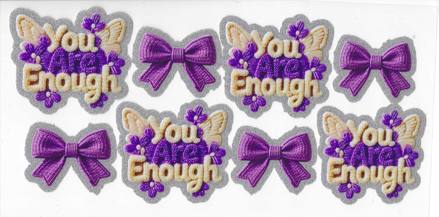 You Are Enough 16oz Glitter