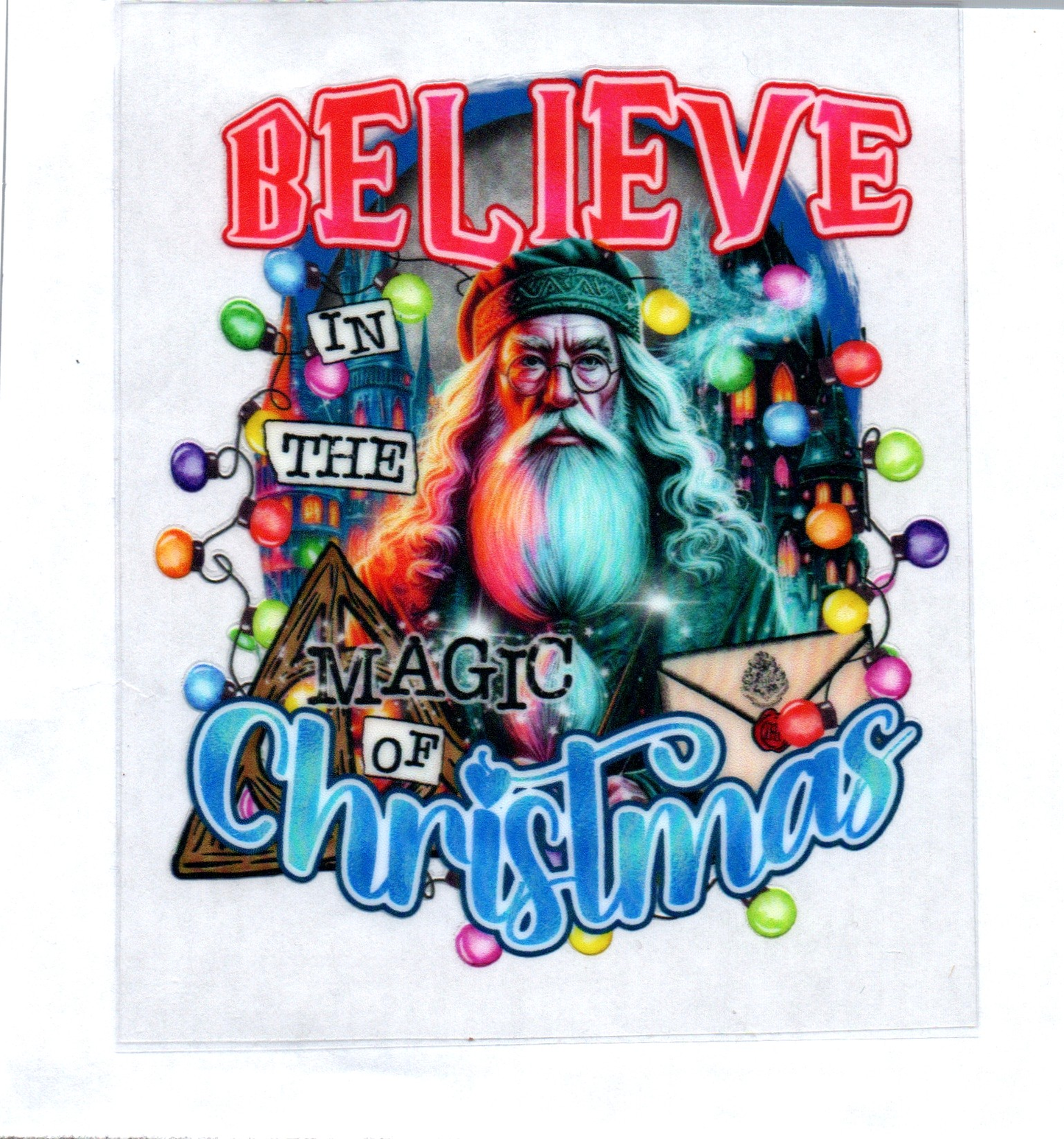 HP Believe Dumbledore Christmas Decal
