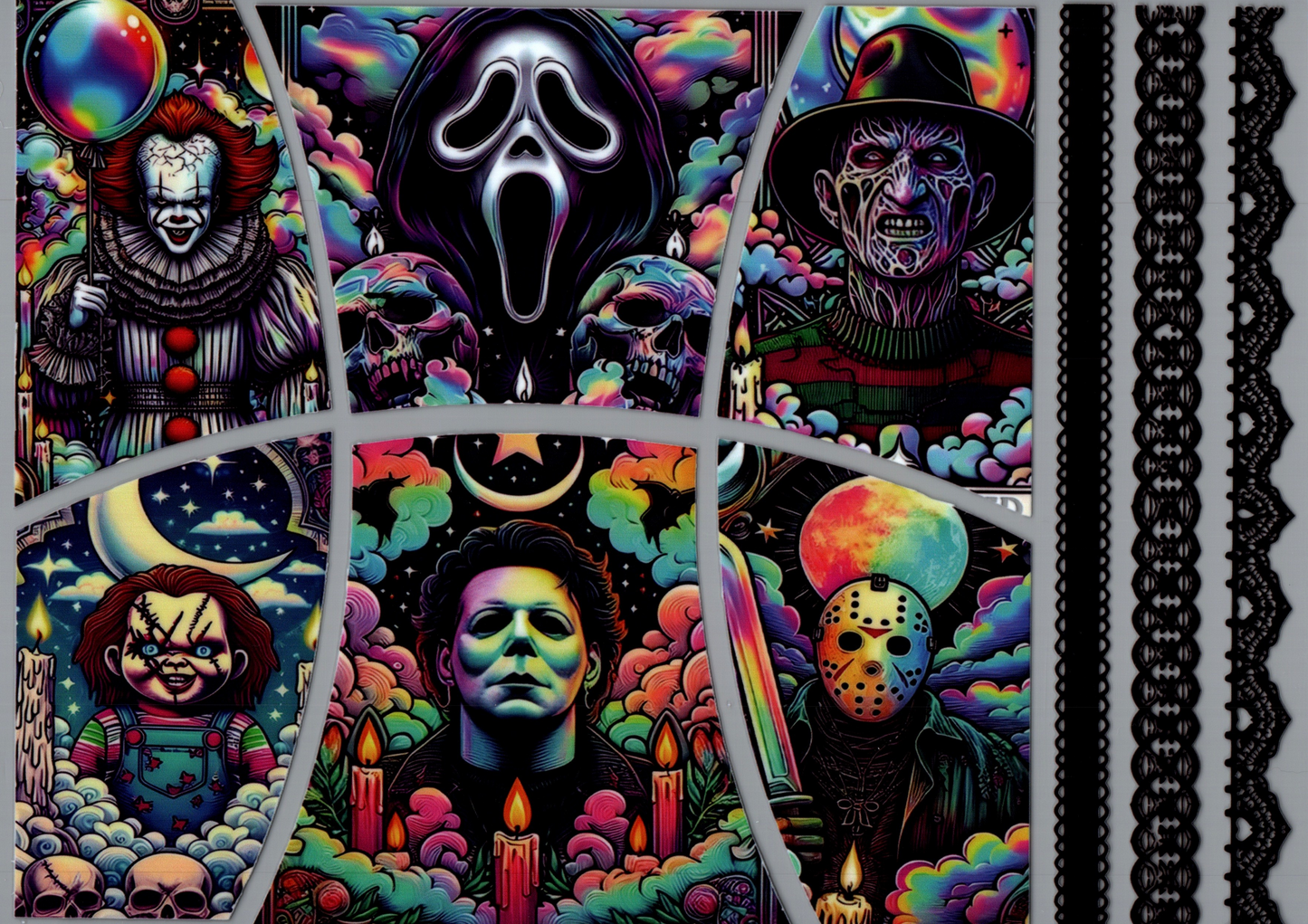 Colorful Horror Guys w/Bands Element