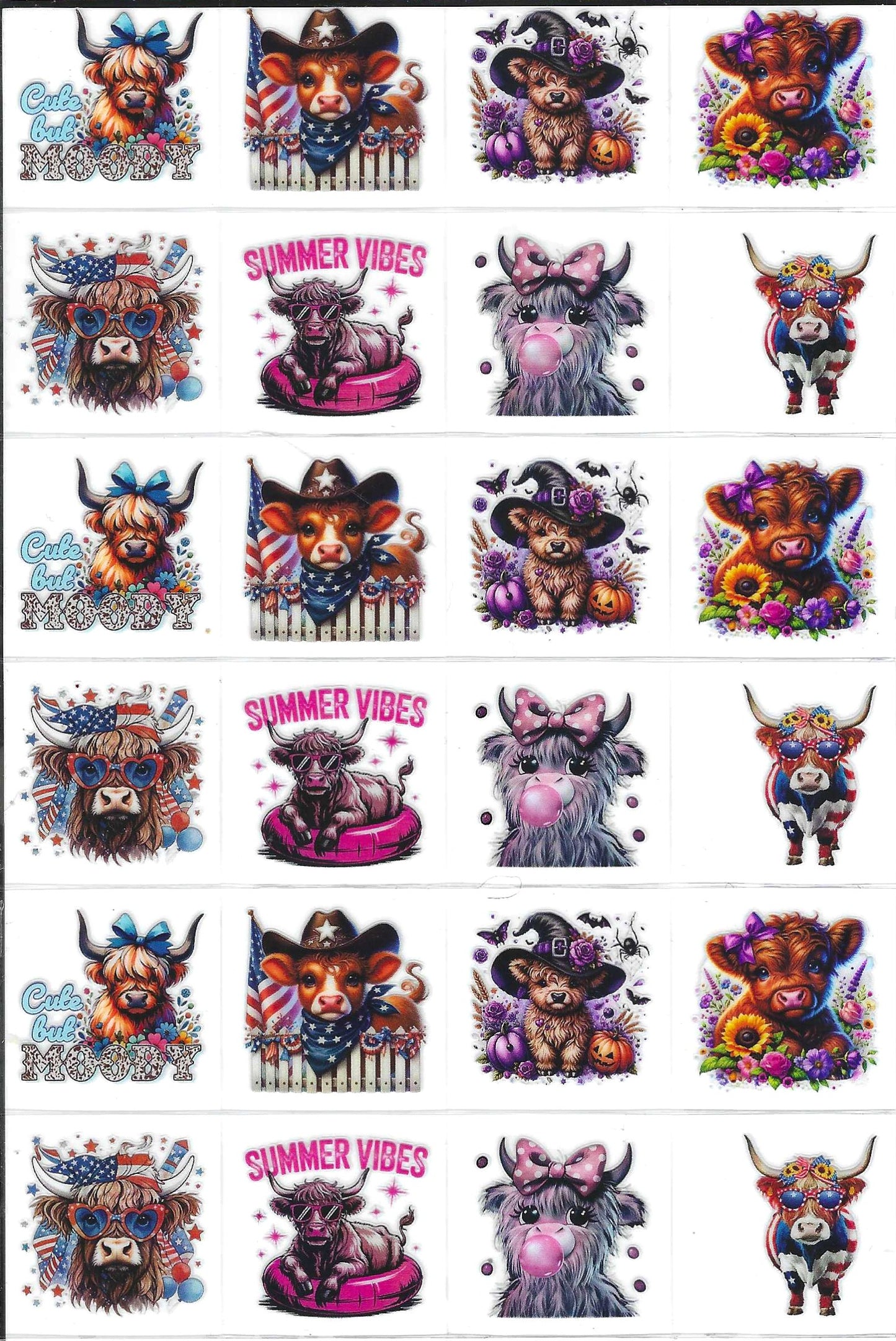 Cute but Moody Cow Kiss Cut