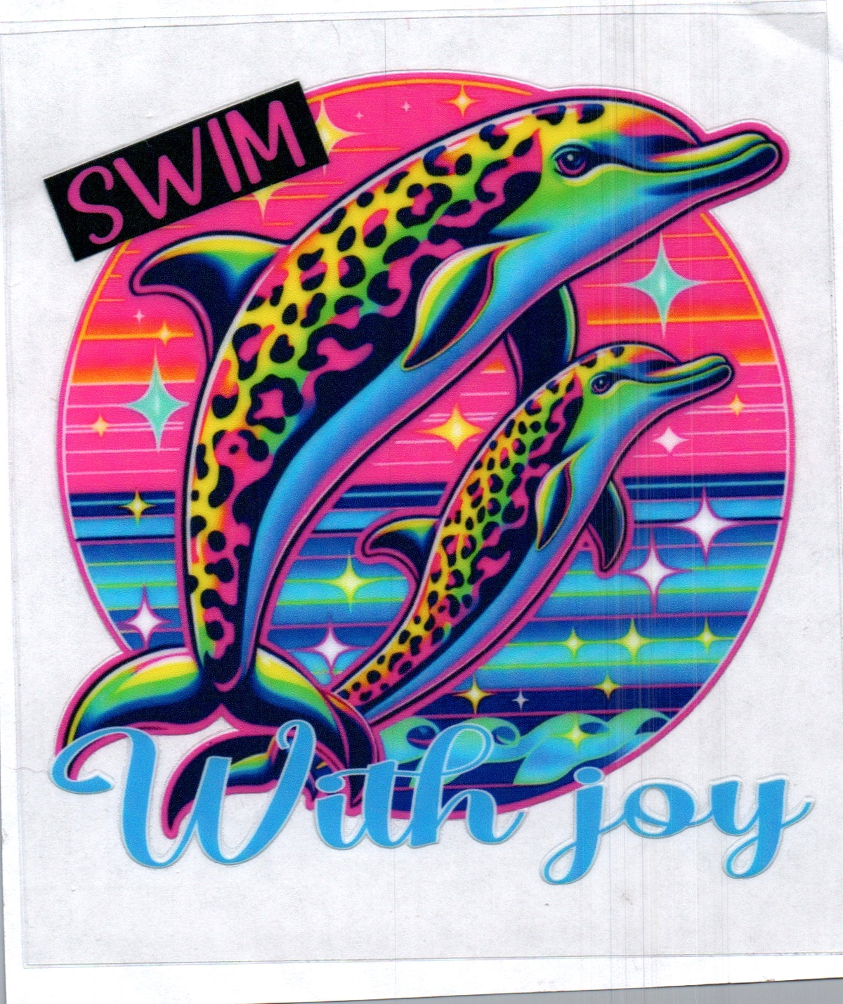 Swim with Joy dolphins 104 Single Decal