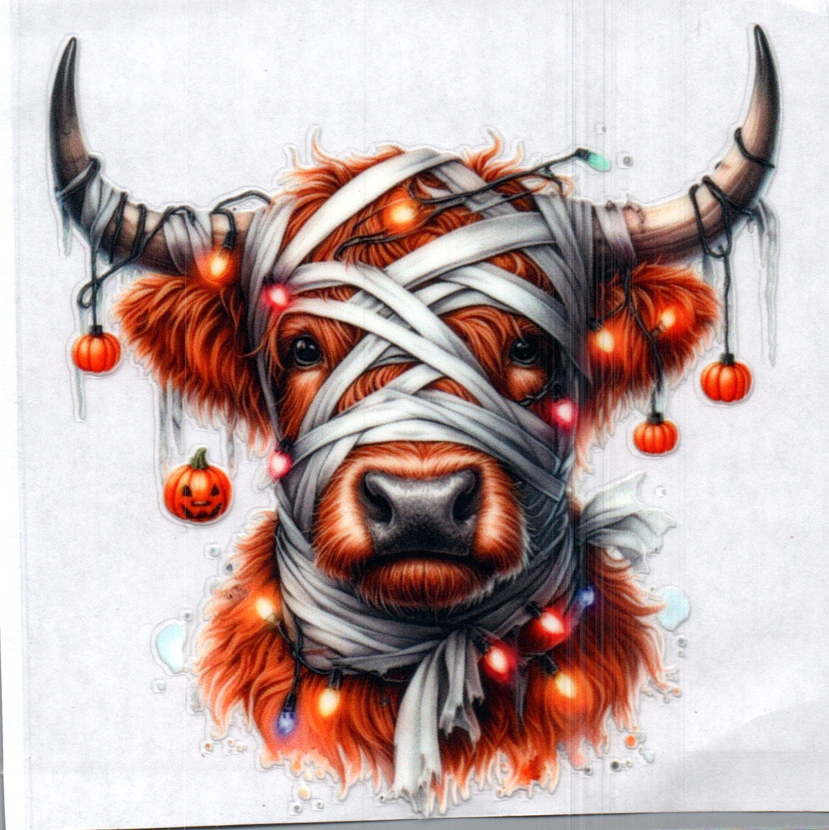 Halloween Cow Single Decal 122