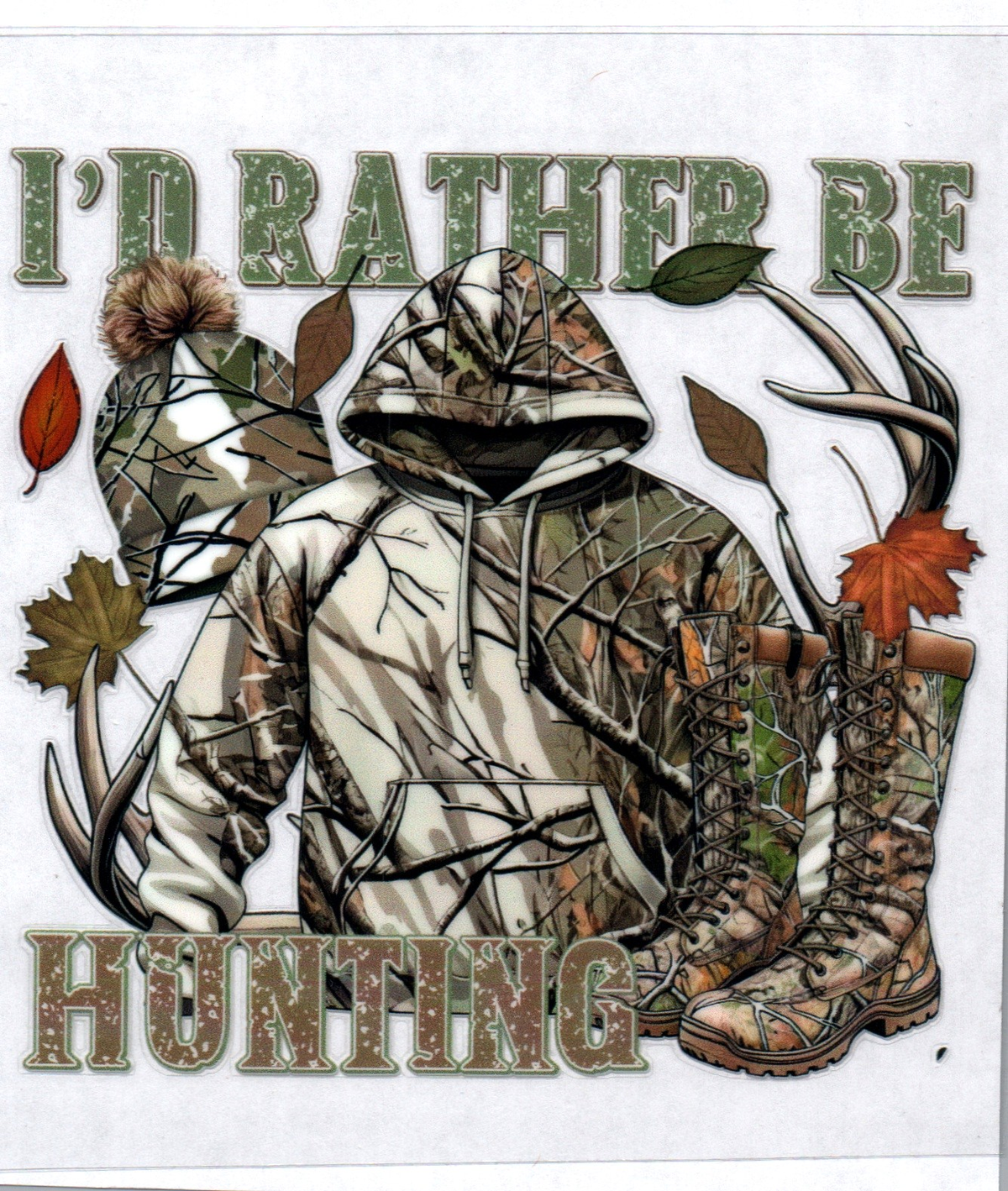 I'd rather be hunting 13 Single Decal