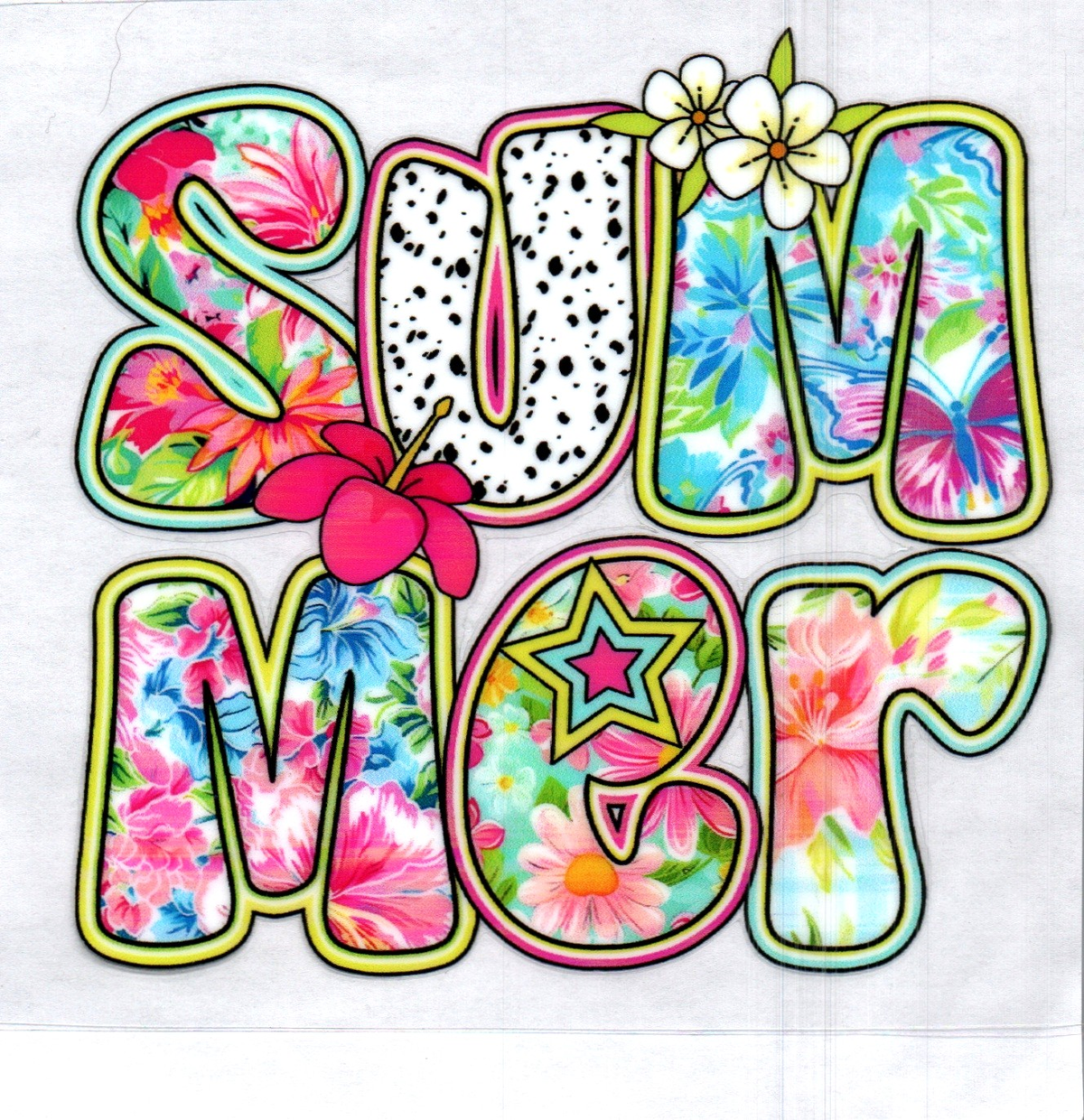 Summer tye-dye Single Decal 161