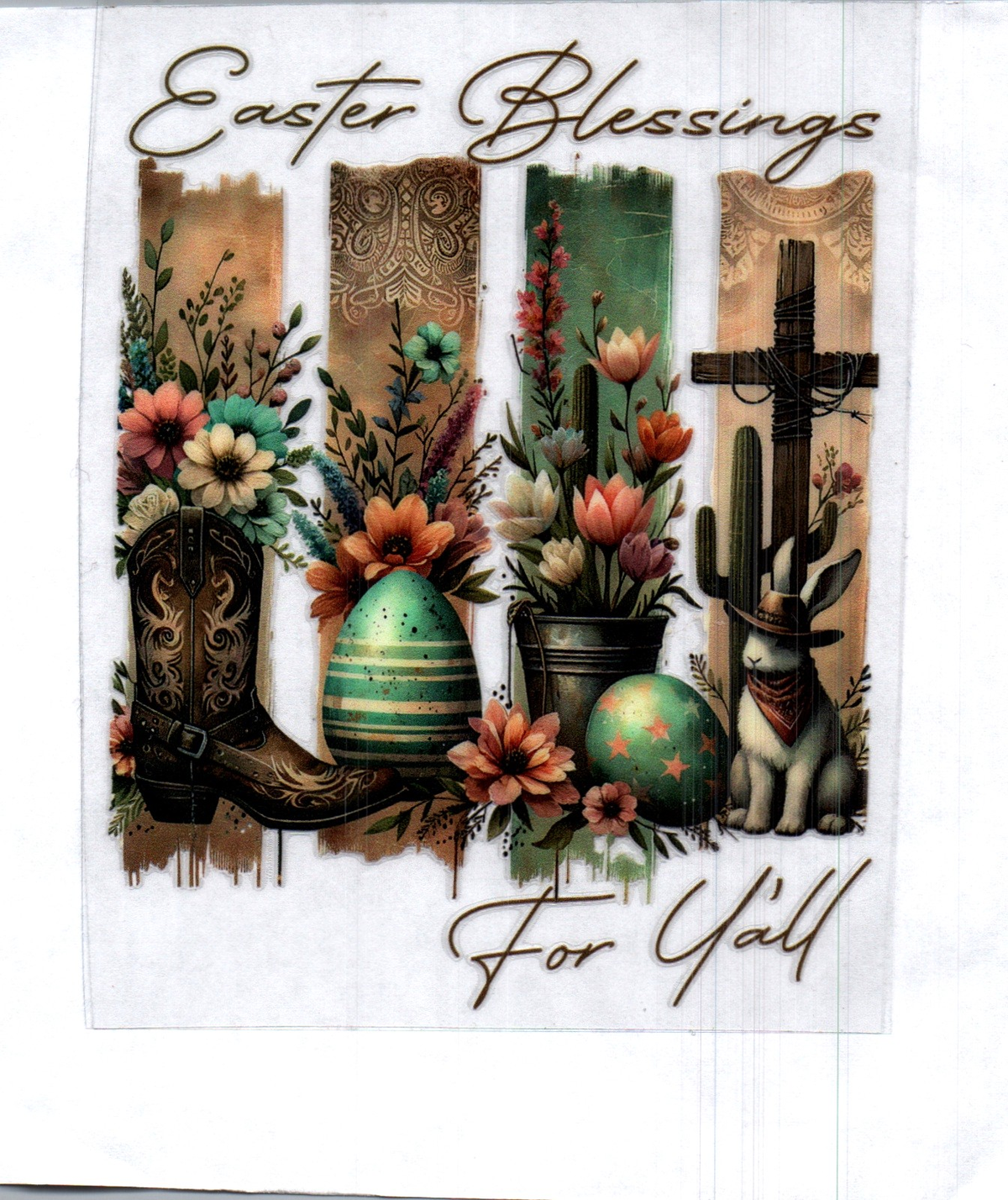 Easter Blessings For Y'all Single Decal 176