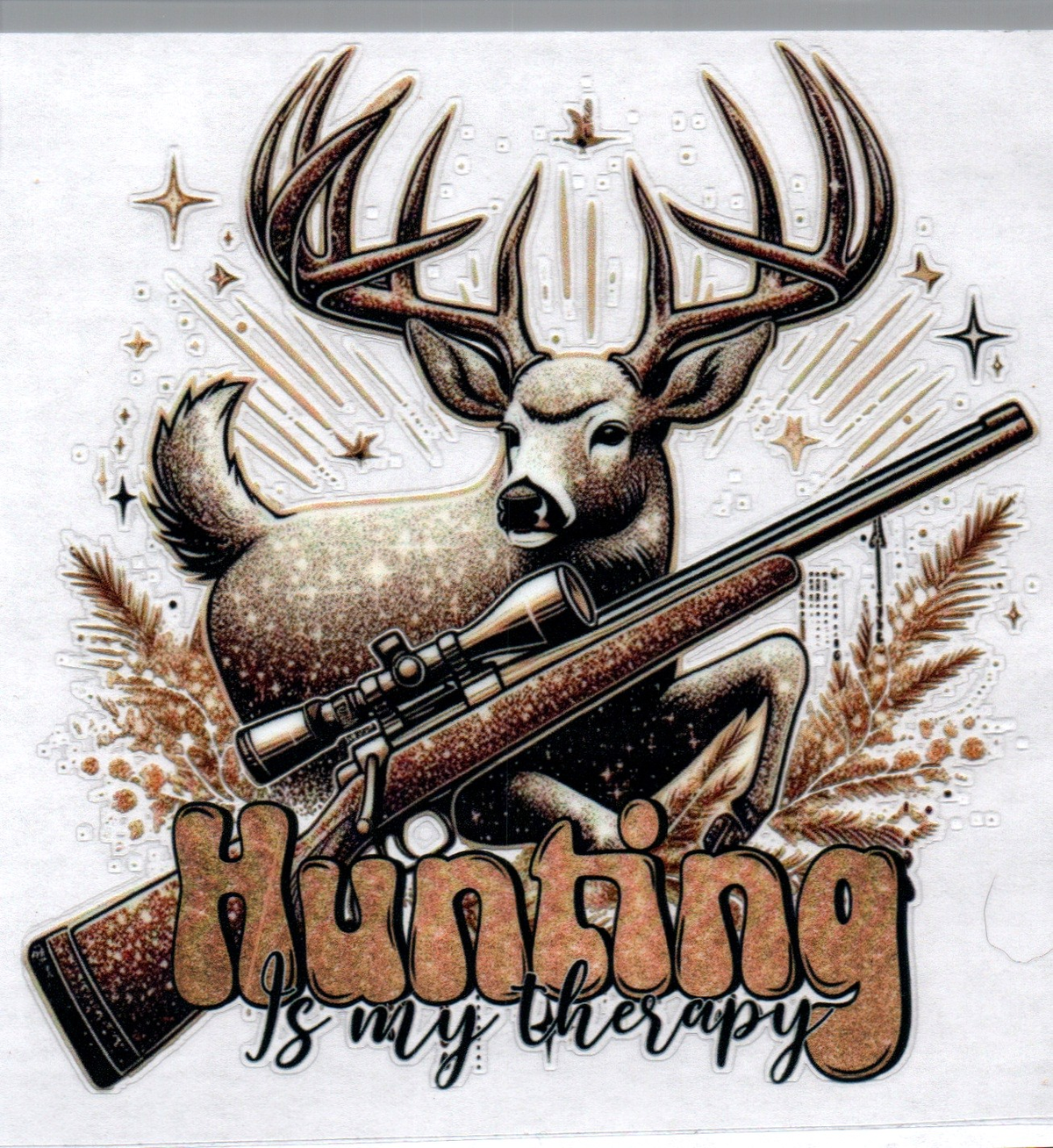 Hunting is my therapy 18 Single Decal