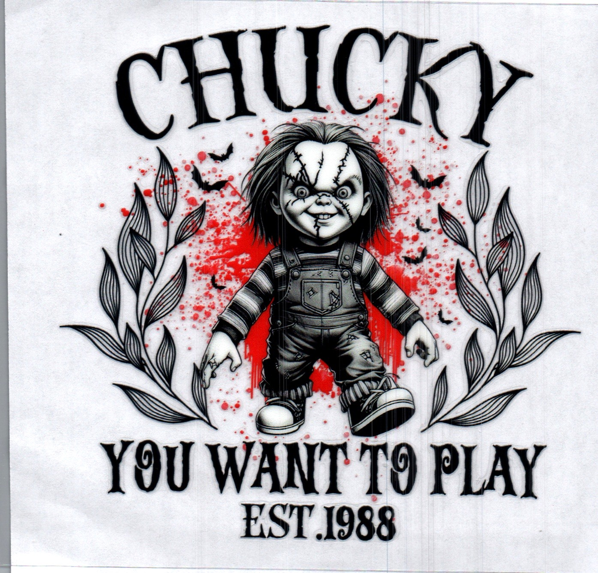 Chucky Est: 1988 Single Decal 180
