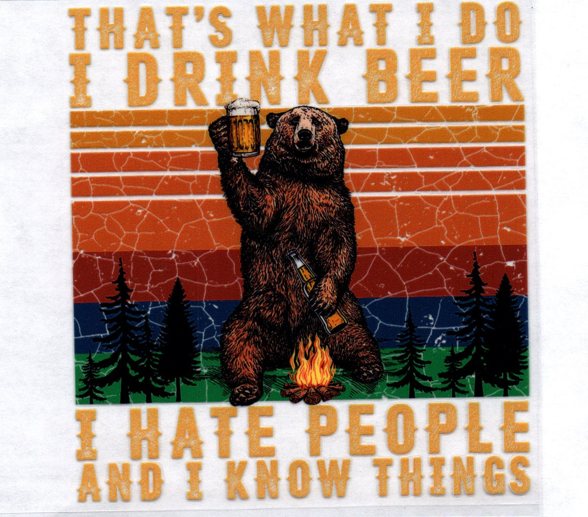 That's what I do I go Camping... Bear 29 Single Decal