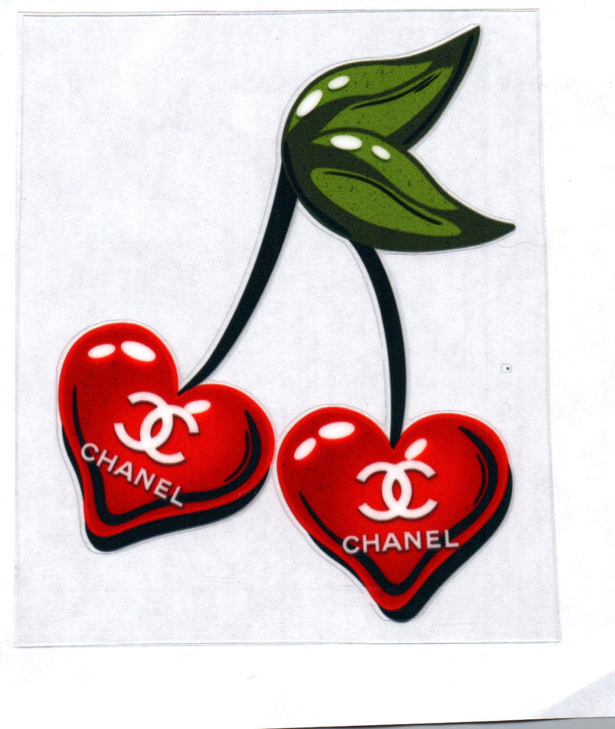 CC heart shaped Cherries 60 Single Decal