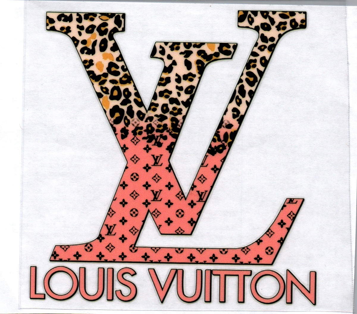 VL Logo leopard print 65 Single Decal