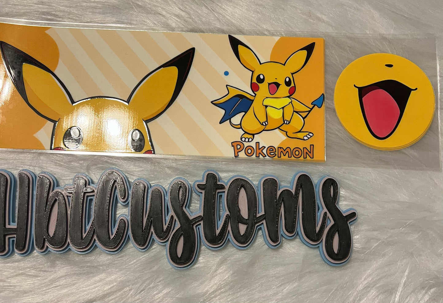 Yellow Pokémon 11oz coffee cup wrap w/bottom
