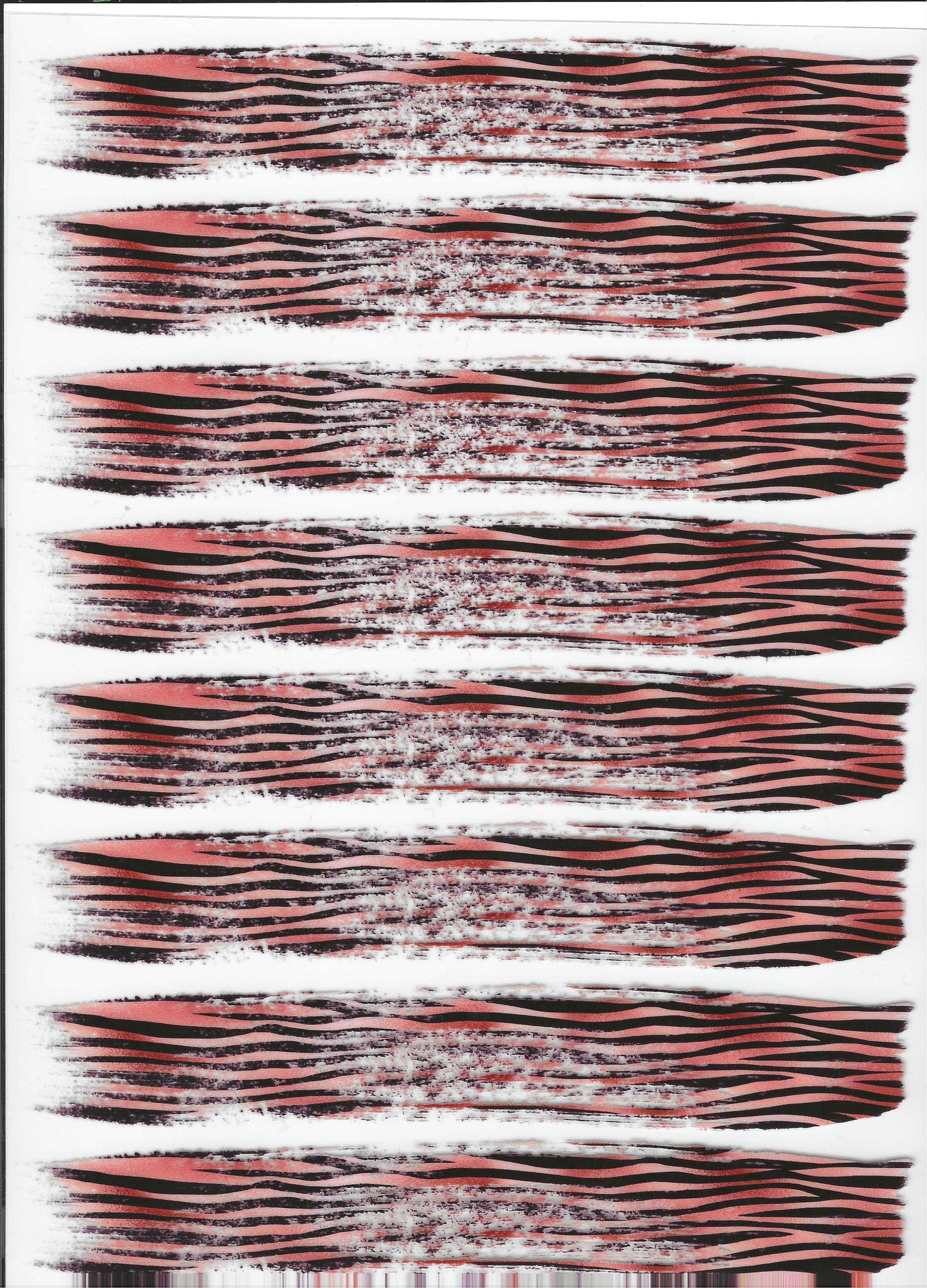 Pink & Black Stripe Brush Stroke Element