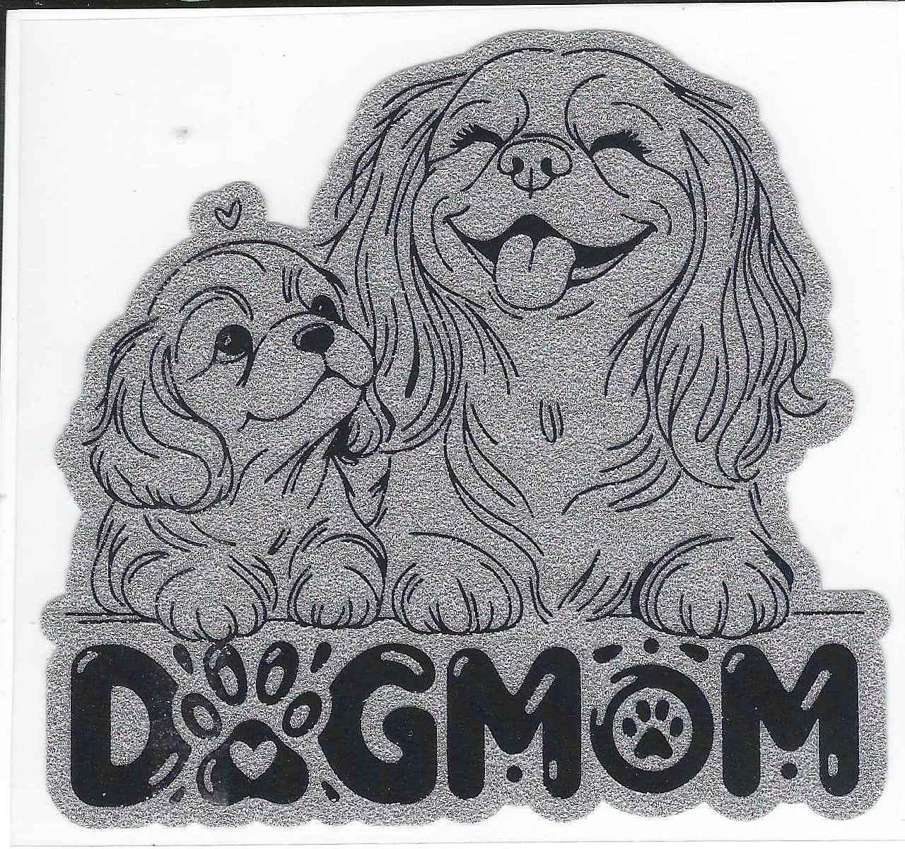 Dog Mom Glitter Decal