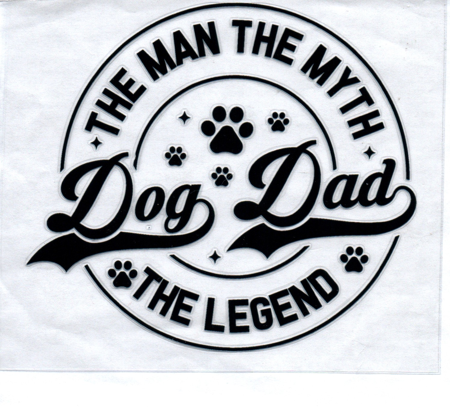 Dog Dad The Man The Myth Decal