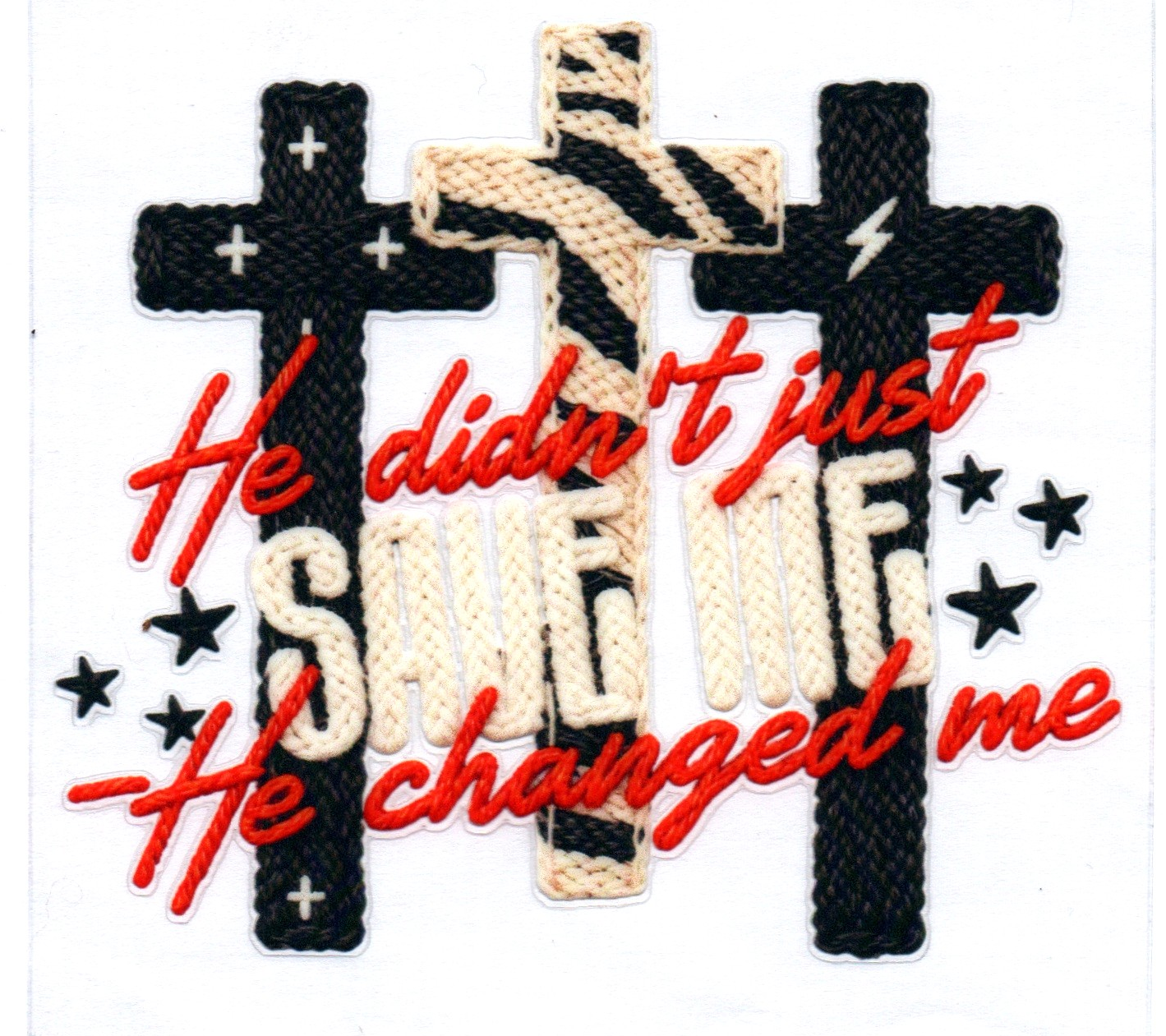 He didn't just save me Faith Decal 1