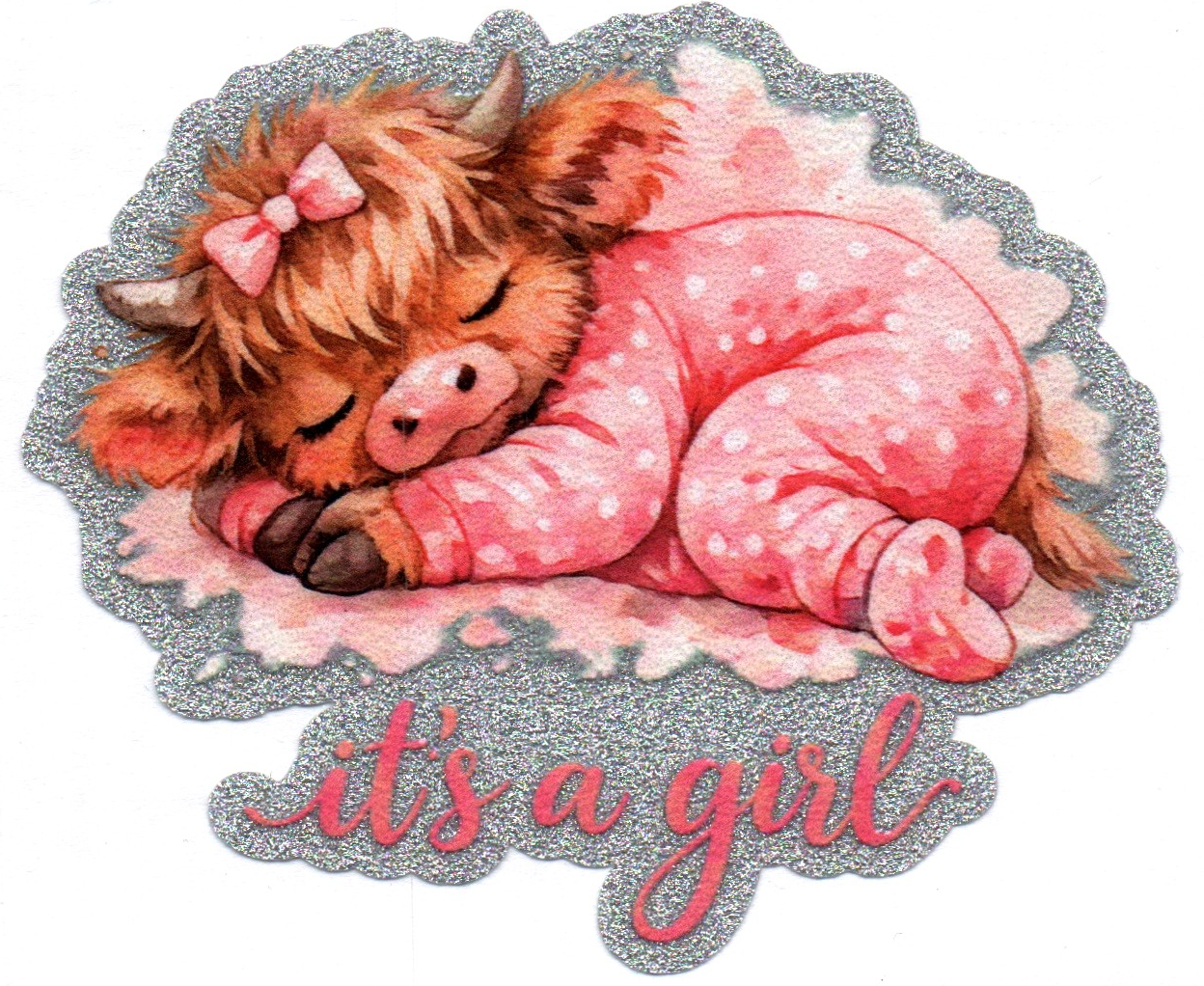 It's a Girl Glitter Back Decal 2