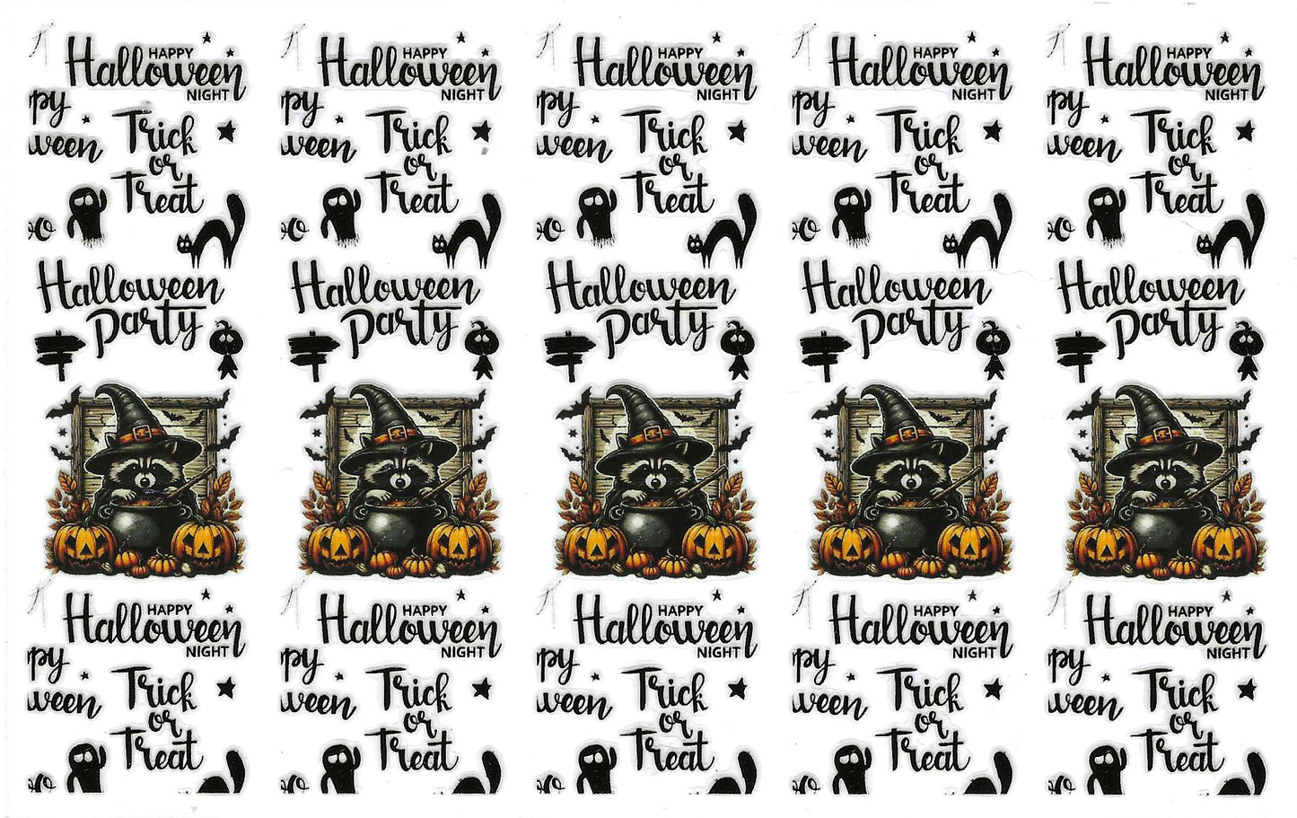 Halloween Raccoon Pen Wraps
