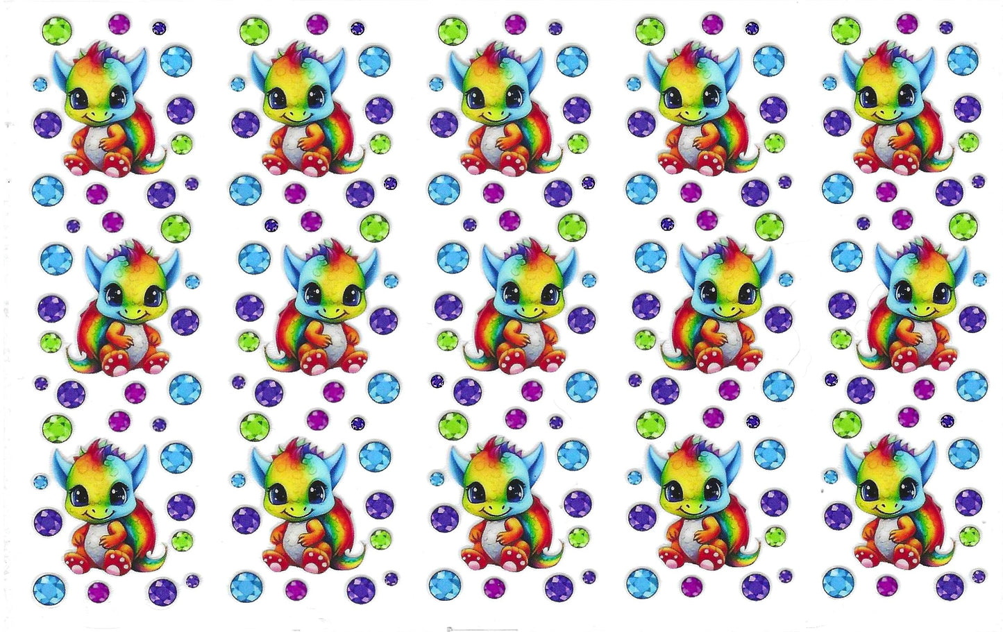 Baby Rainbow Dragon Pen Wrap 5 pcs