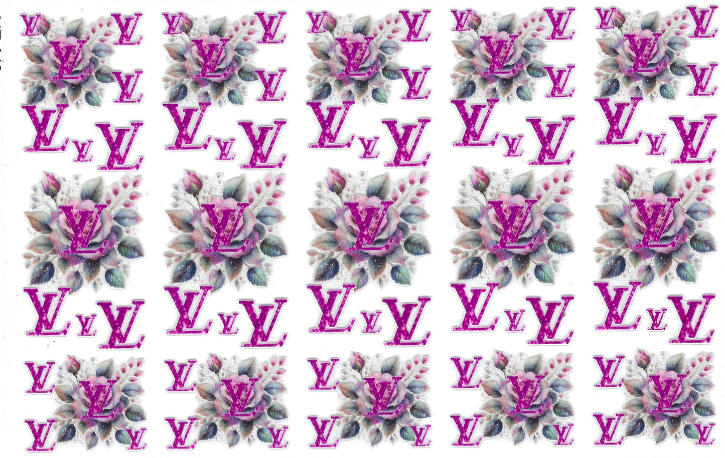 Purple Designer L-V w/ Roses Pen Wraps