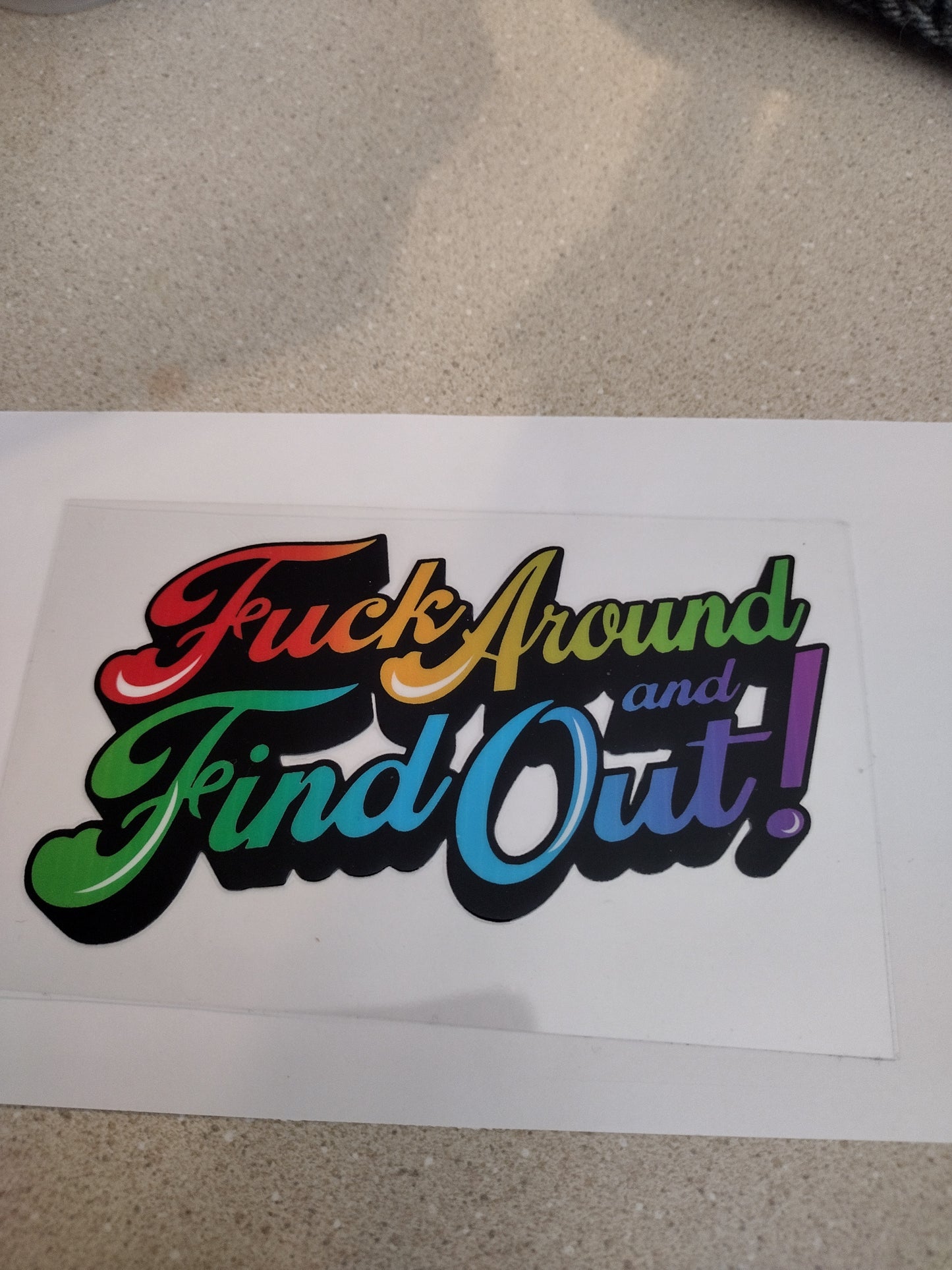 RAINBOW FAFO UV DTF