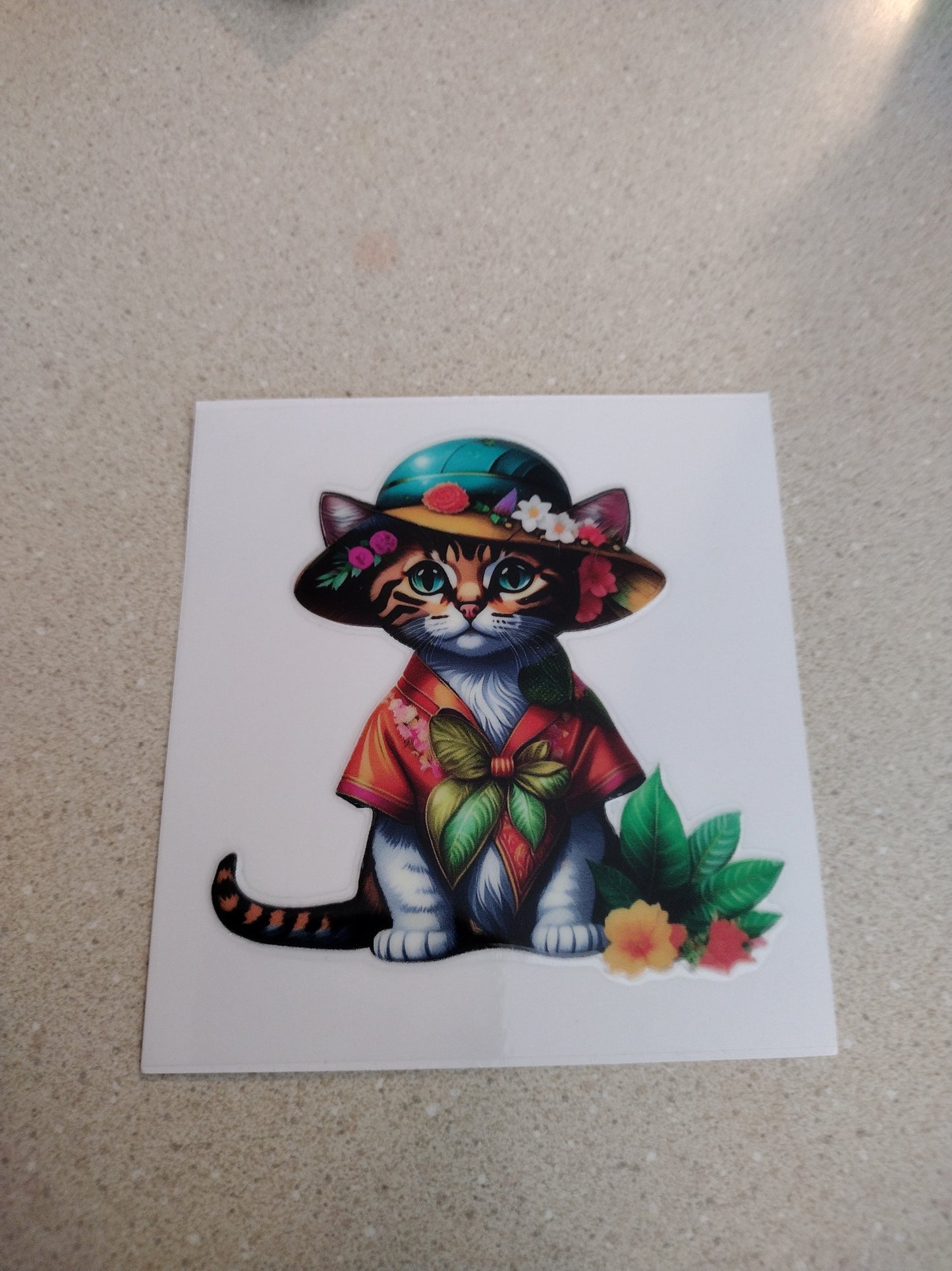 SM KITTY W/ HAT UV DTF