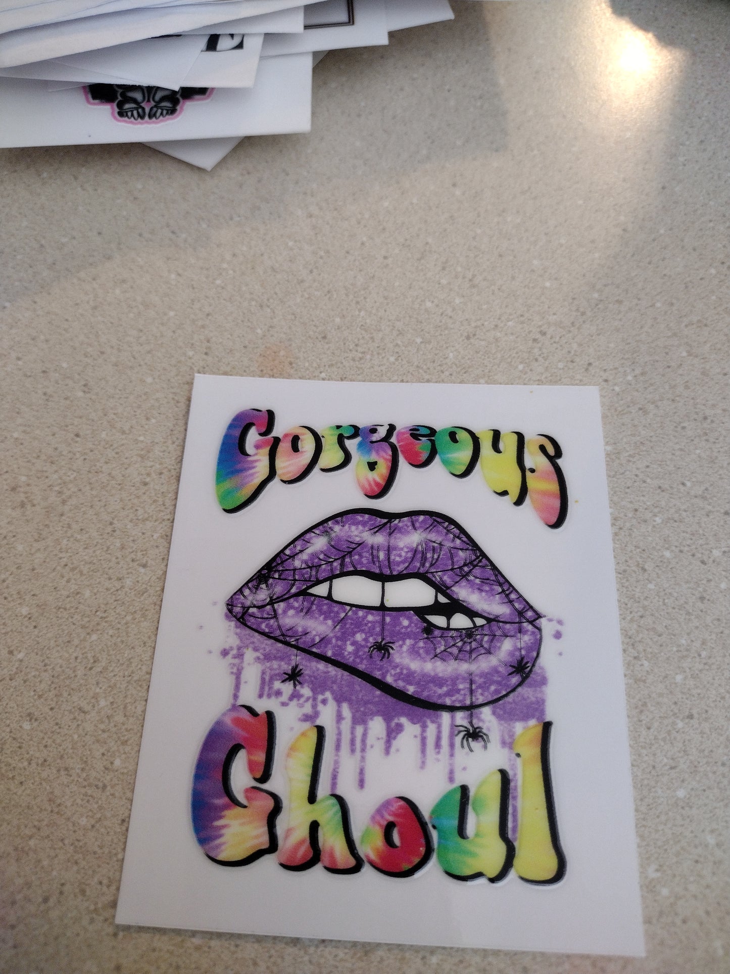 SM GHOUL LIPS UV DTF