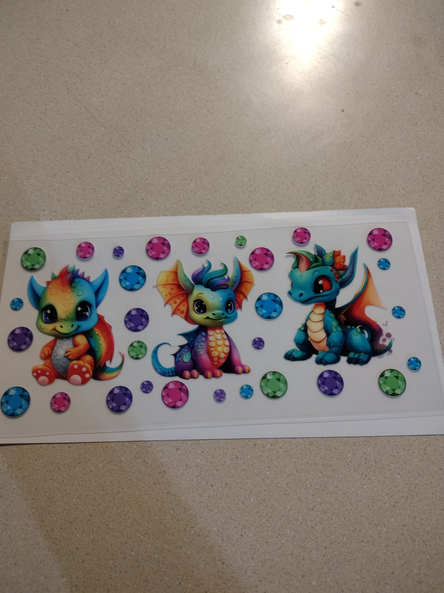 COLORFUL DRAGONS UV DTF